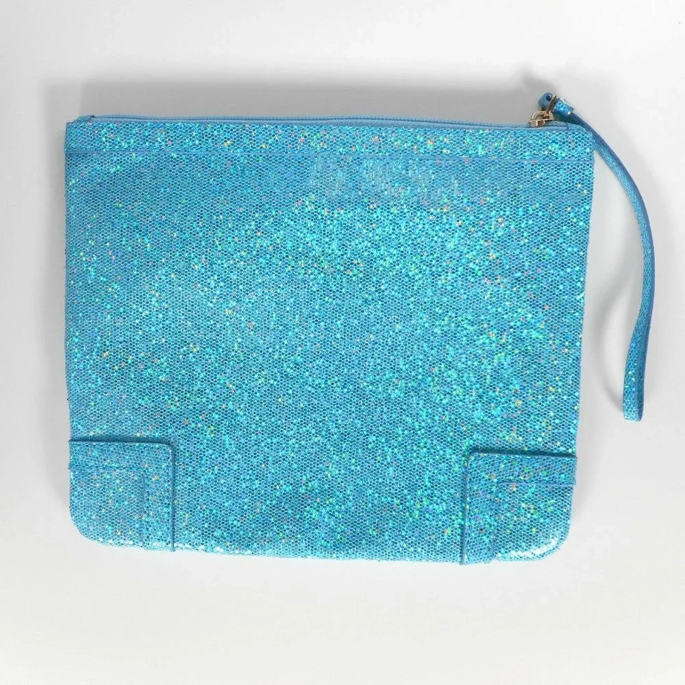 Ava Rose Turquoise Sparkle Shimmer Evening Clutch Wristlet NEW